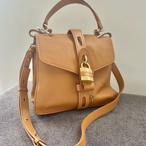 Authentic Chloe Aby Day Leather Satchel - Tan